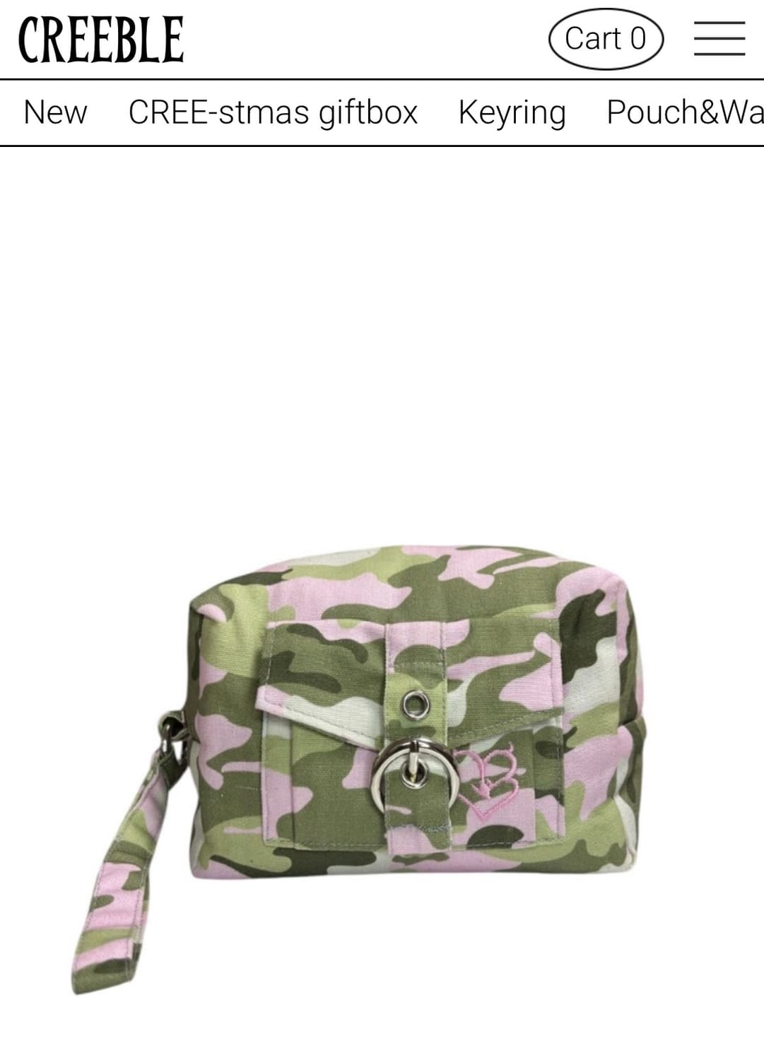 크리블 핑크 카모 포켓 파우치 상품이미지4