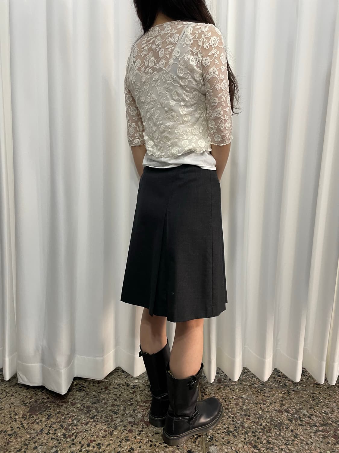 shizuka komuro flower lace blouse  상품이미지4