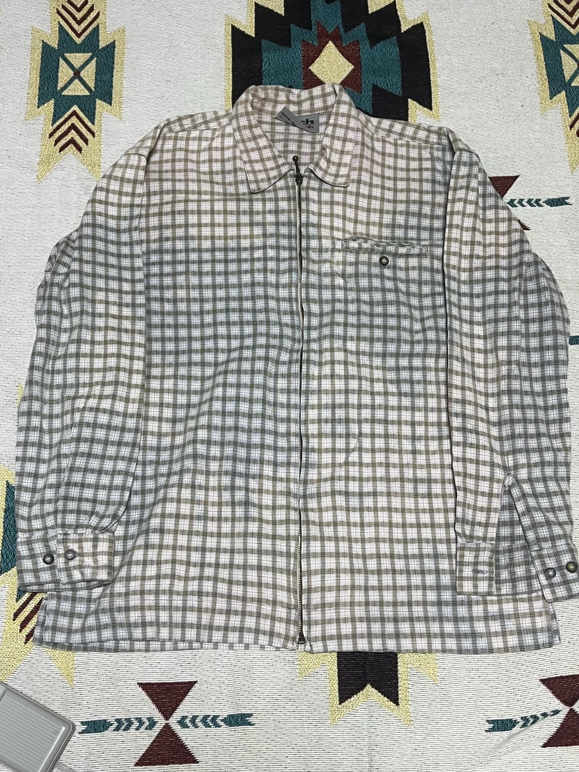 90s bitch skateboards 체크 집업 셔츠 상품이미지1