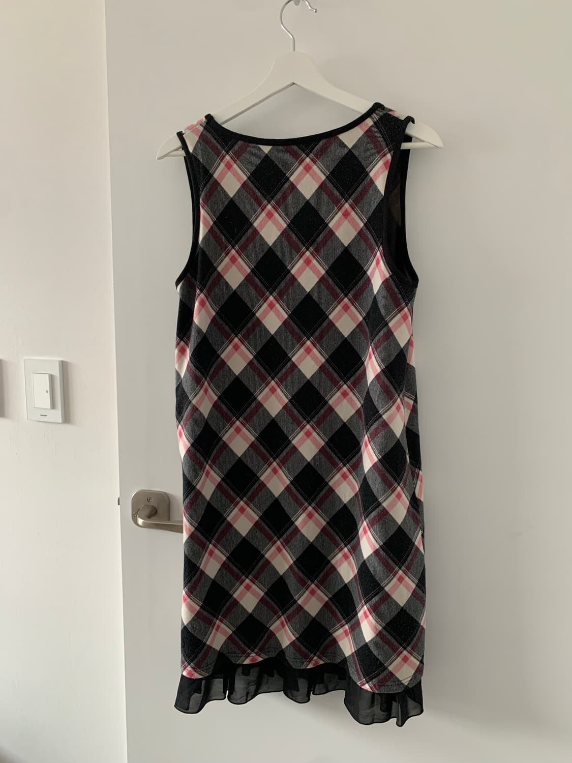 블랙 체크 원피스 상품이미지4