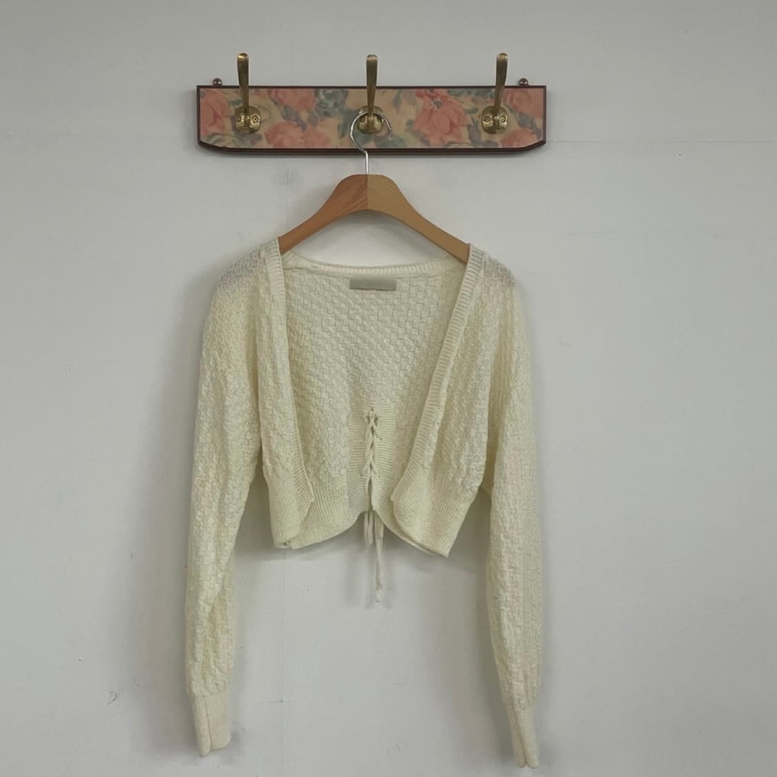 백 코르셋 볼레로 아이보리 가디건 상품이미지1