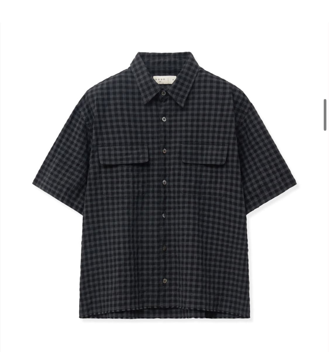 noun tartan check crop shirts black 상품이미지1