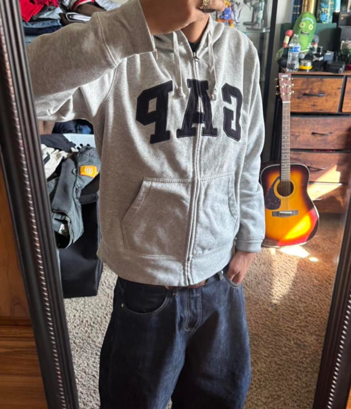 갭 남성용 회색 후디 상품이미지1