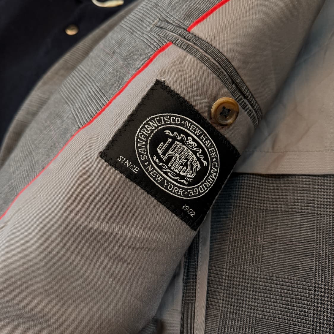 제이프레스 글렌체크 싱글벤트 블레이저 상품이미지8