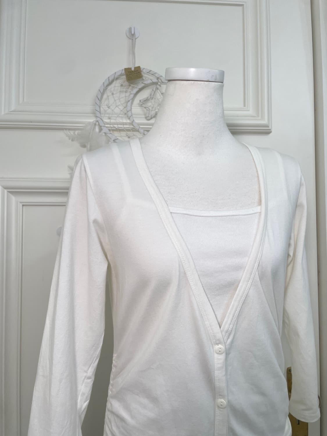 white side shirring cotton cardigan&basi 상품이미지6