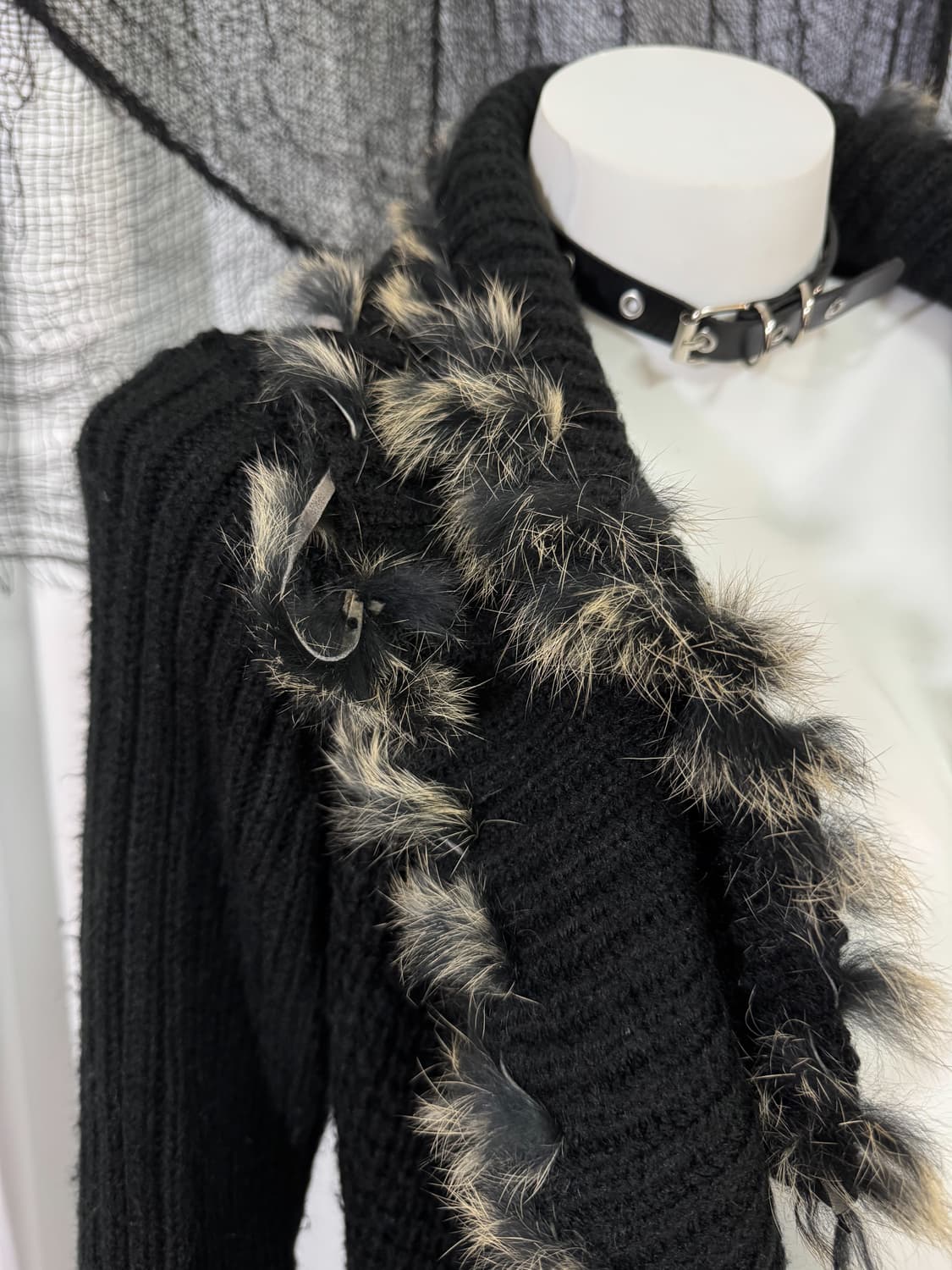 fur long cardigan 상품이미지3