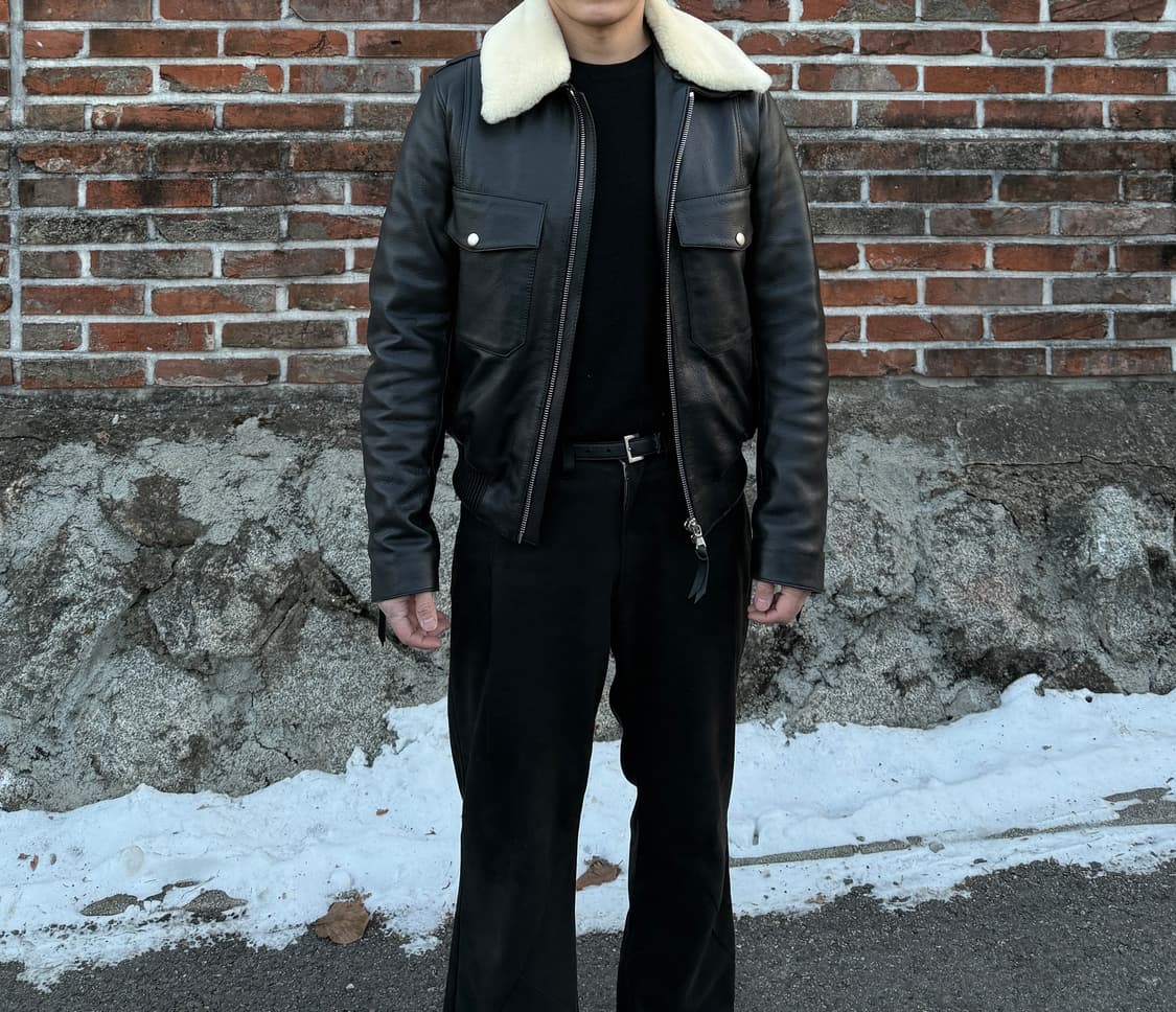 솔리드옴므 스타일 무스탕 리얼 소가죽 자켓 상품이미지1