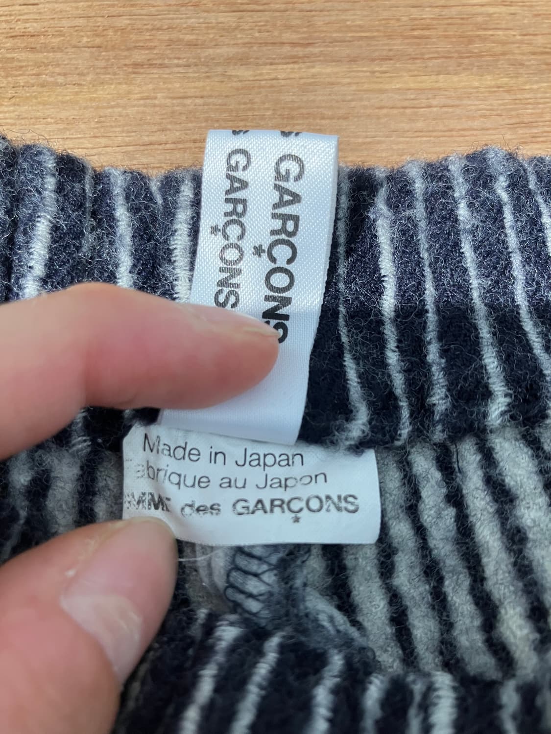 COMME des GARÇONS 스트라이프 울 이지 크롭 팬츠 S 상품이미지8