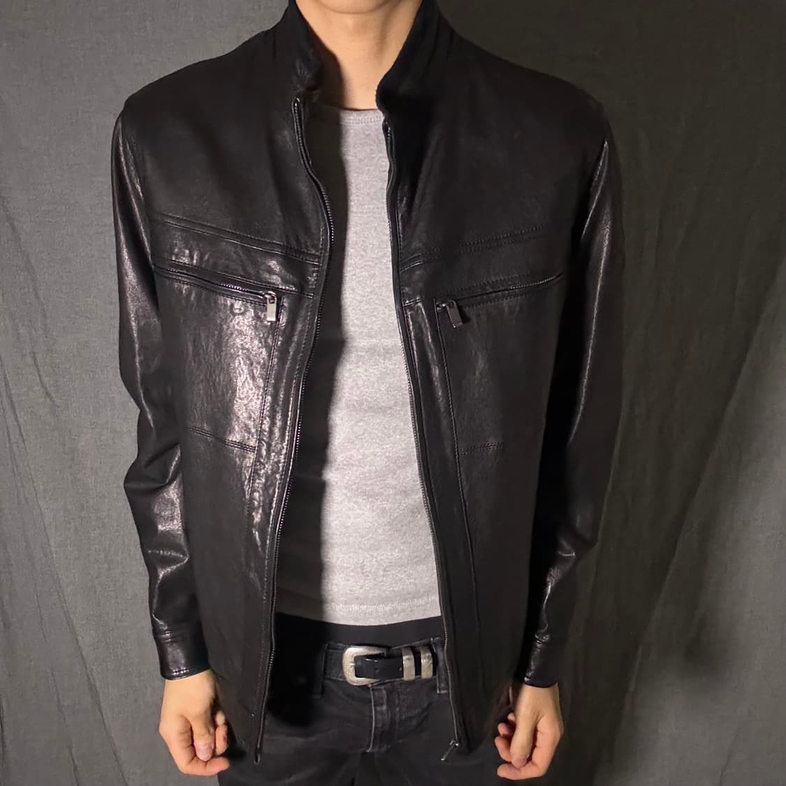 lamb skin leather jacket 상품이미지3
