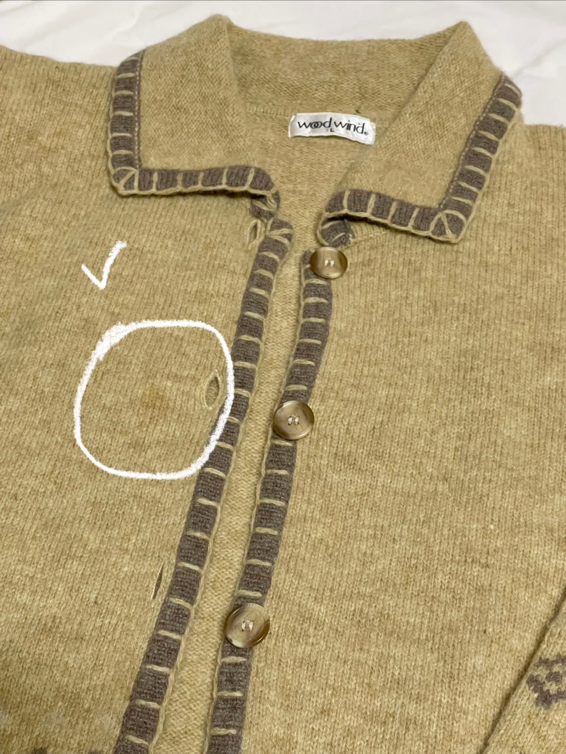 Japanese vintage 양모 니트 가디건 상품이미지4