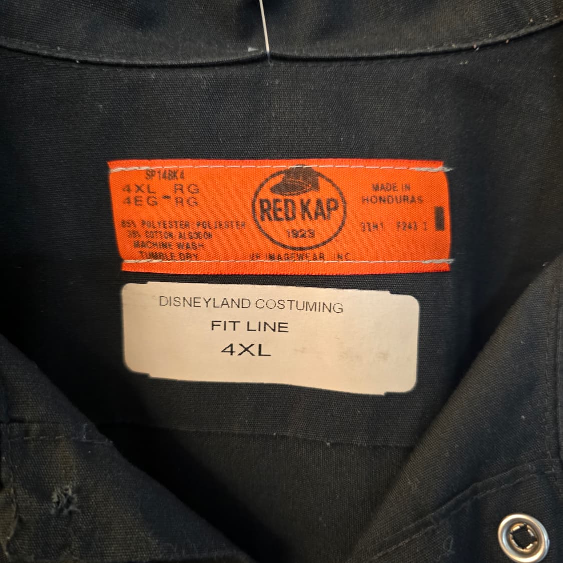 레드캡 디즈니랜드 유니폼 셔츠 4XL 블랙 워크셔츠 상품이미지3