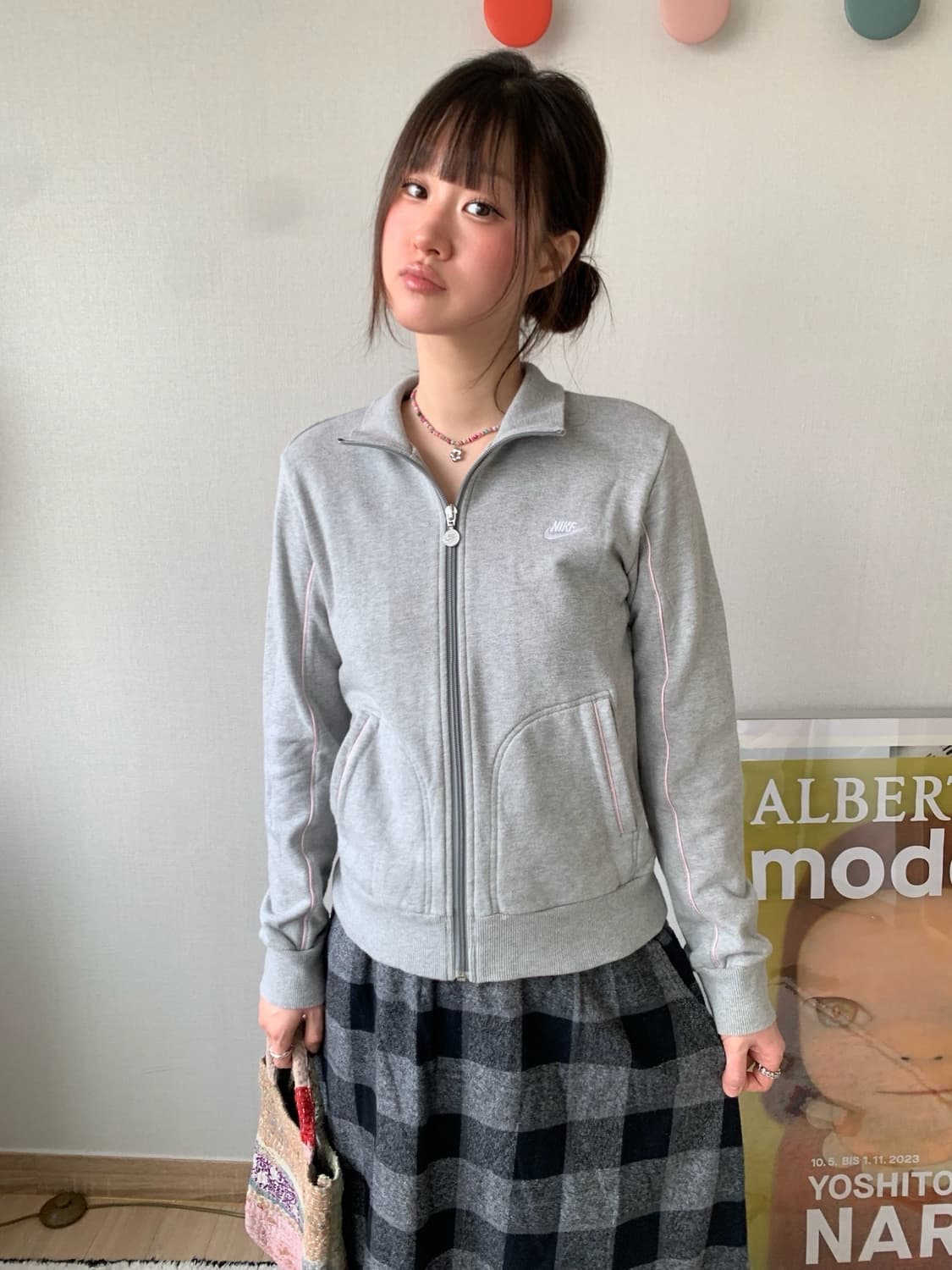 Nike pink line zip-up 상품이미지1