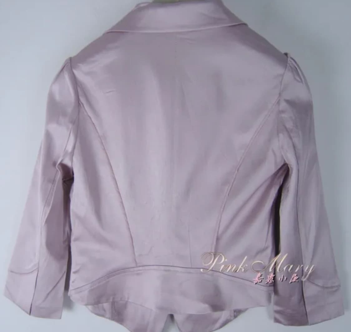 핑크 새틴 자켓 상품이미지5