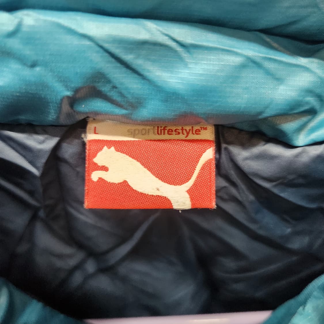 푸마 로고 구스다운 경량패딩 L(L) 상품이미지6