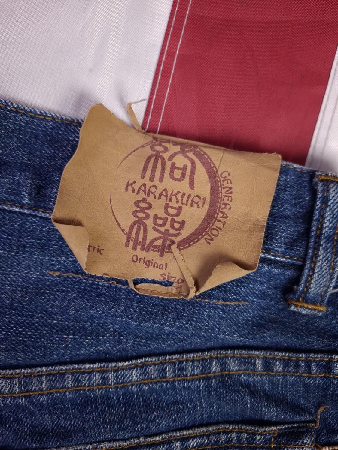 오리지날 카라쿠리 타마시 잉어자수 데님 쇼츠 상품이미지7