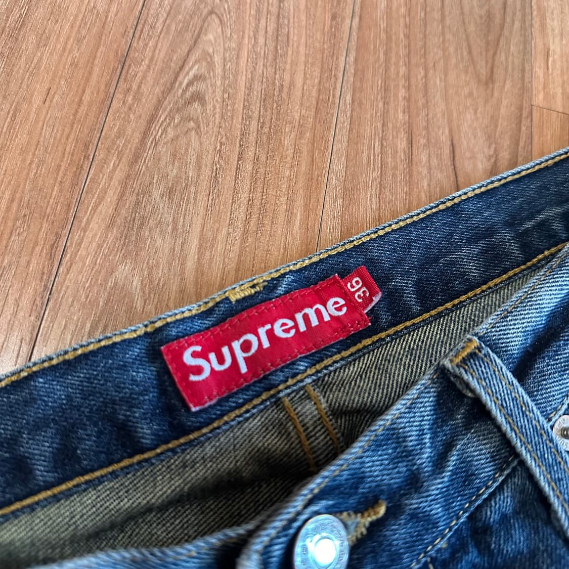 90-00s 올드 슈프림 Supreme 데님 팬츠 36 상품이미지5
