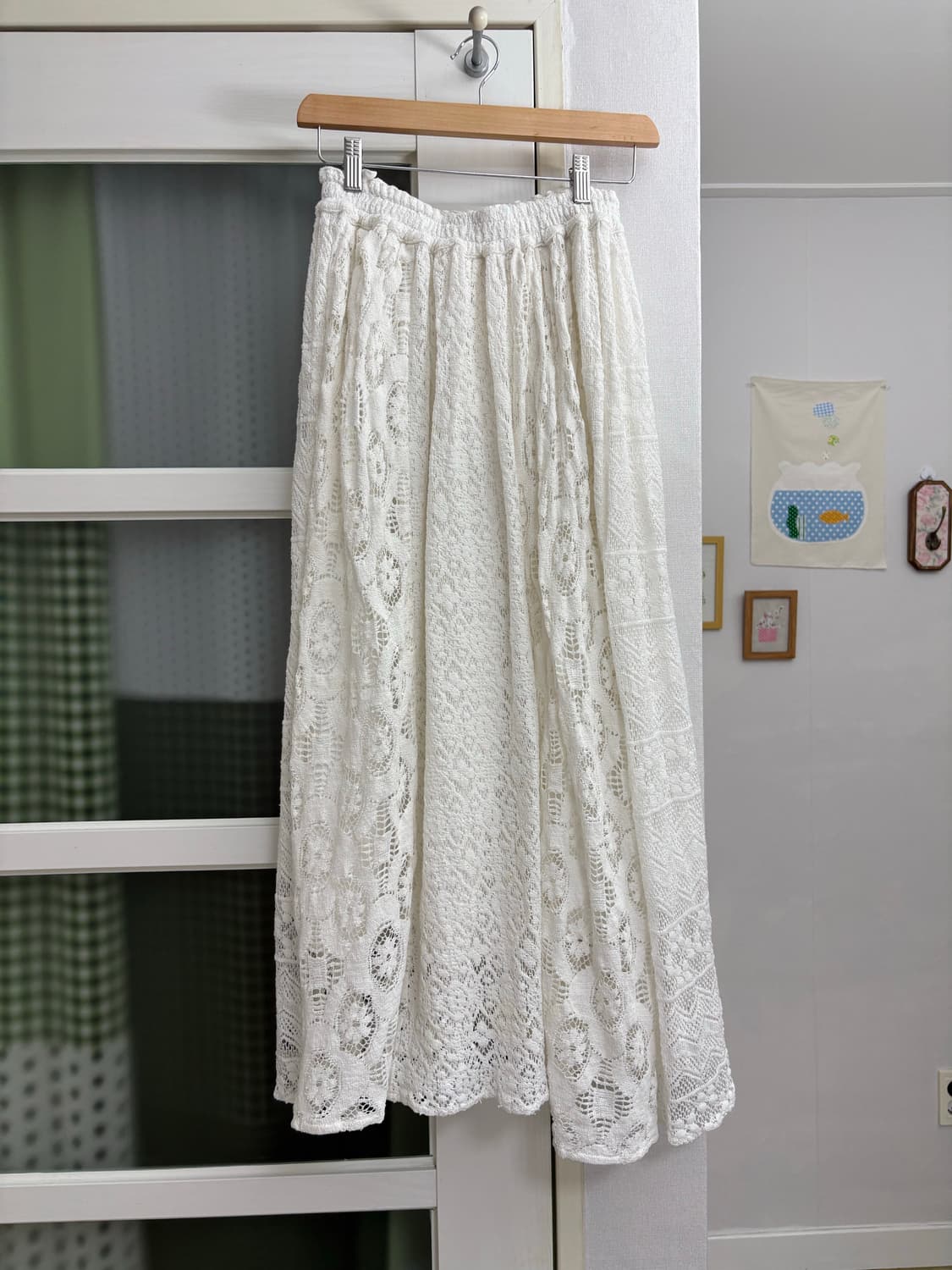 화이트 크로쉐 롱 스커트 상품이미지10