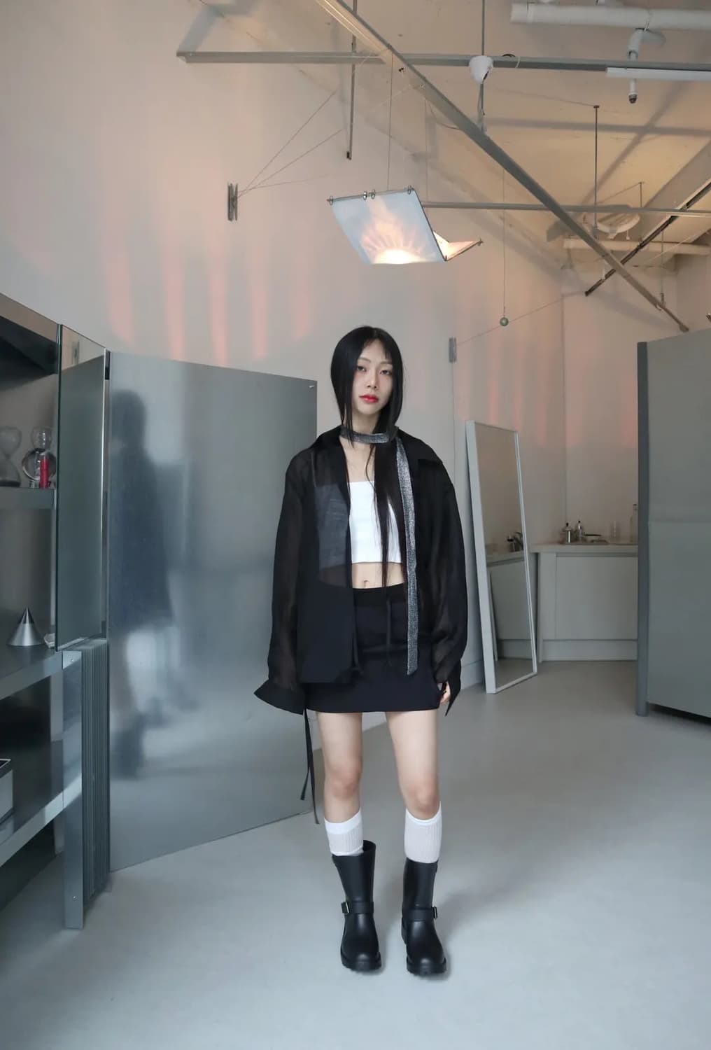 B3shop 비삼샵 클리어 쉬어 셔츠 스카이블루 상품이미지1