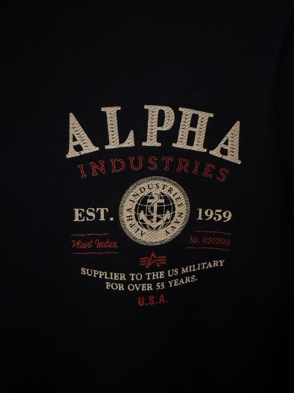 ALPHA INDUSTRIES 헤링본 롱슬리브 m 상품이미지3