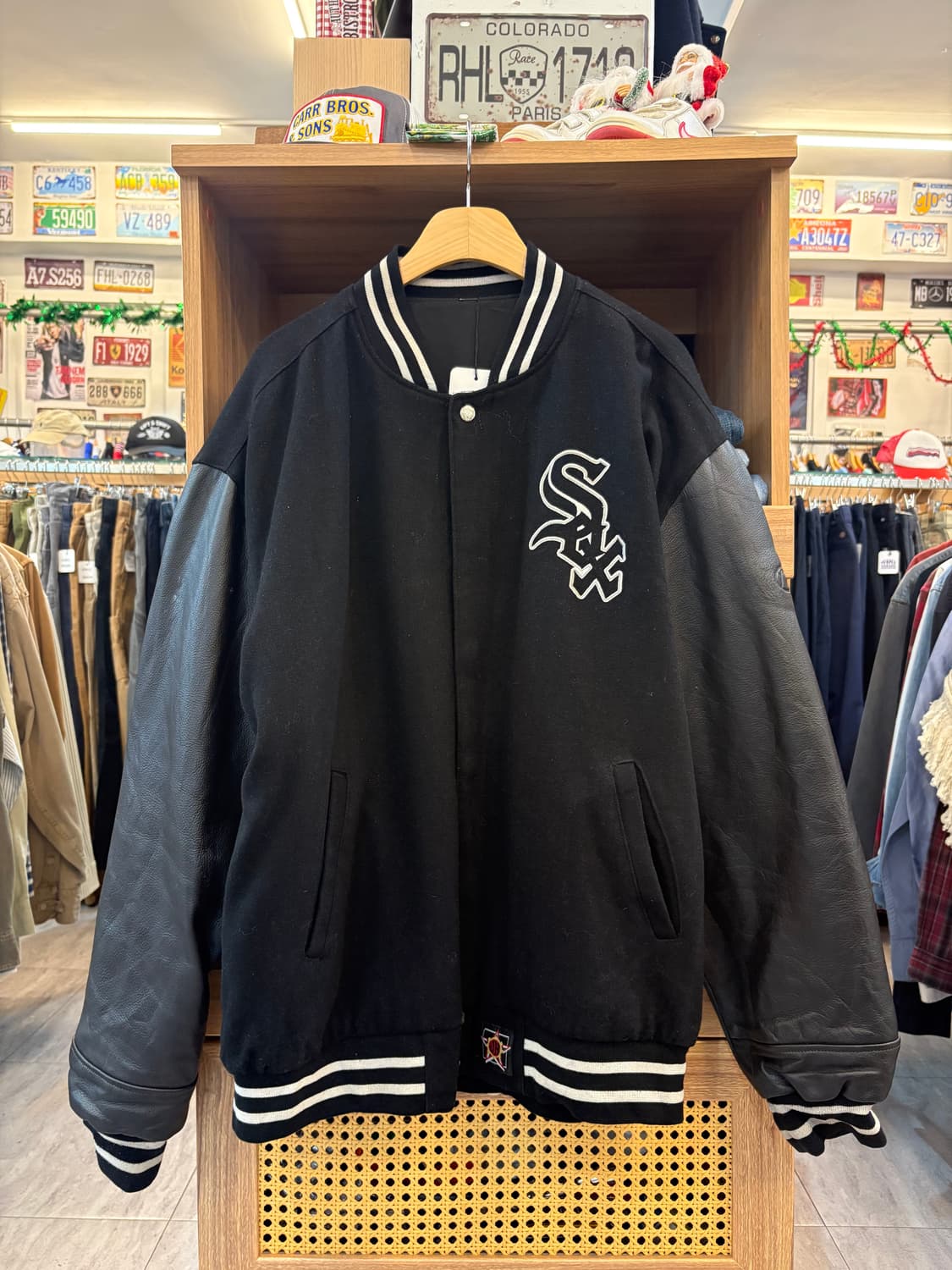 USA 빈티지 레더 바시티자켓 B58 상품이미지1