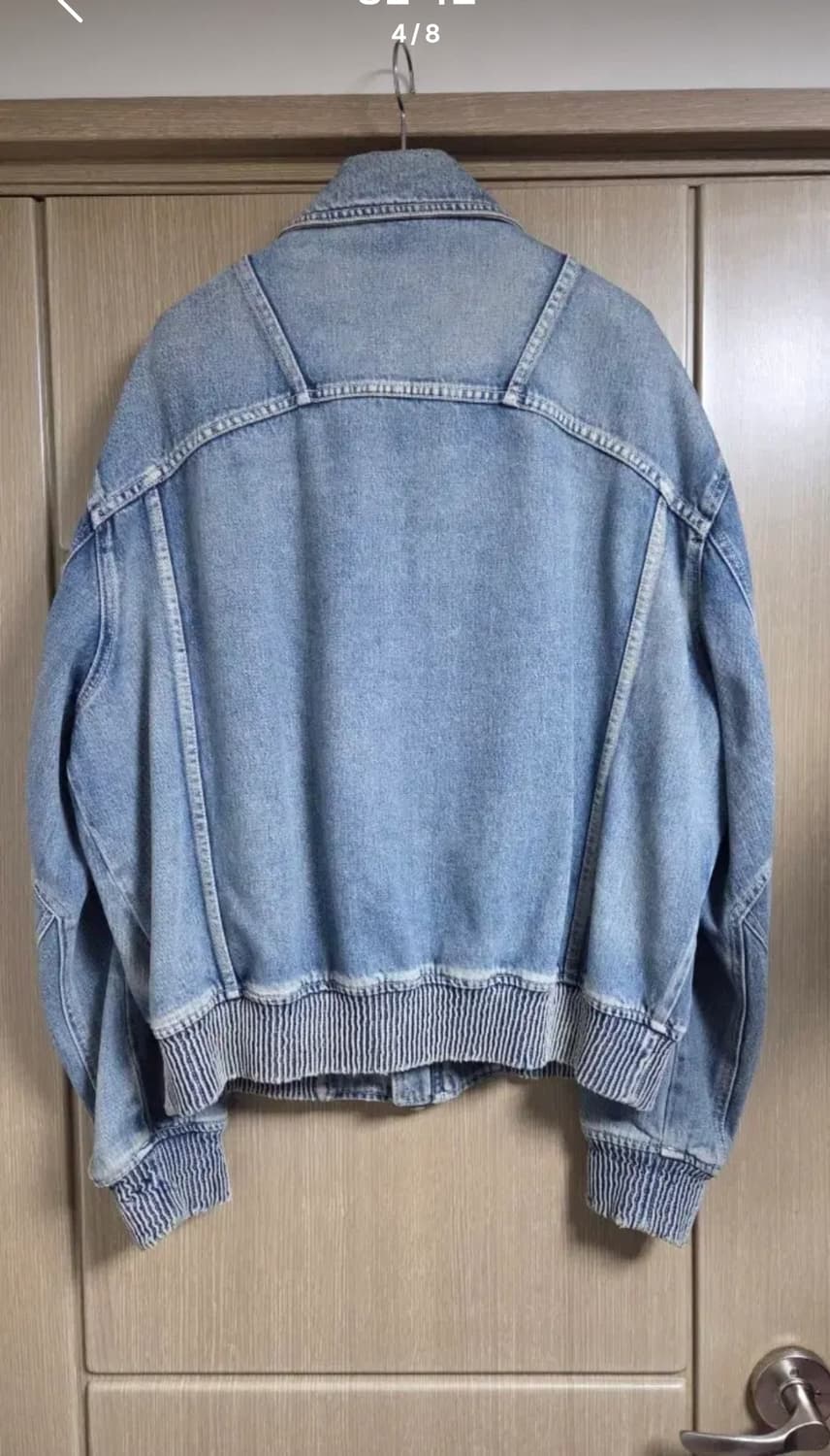 50) 솔리드옴므 23ss 블루 데님 집업 봄버 자켓 상품이미지4