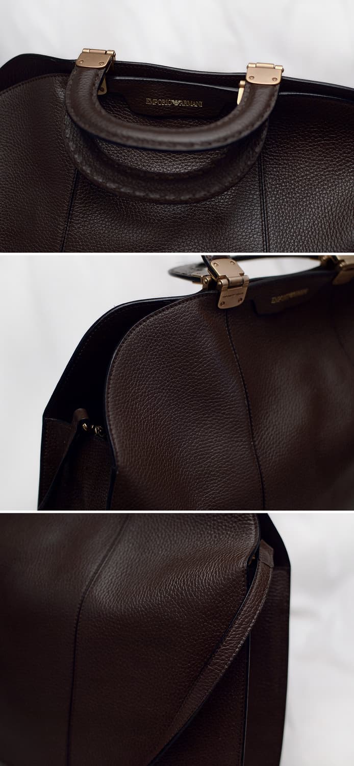 아르마니 (EA) 타우페 맥시 레더돔 빅토트 숄더백 상품이미지7