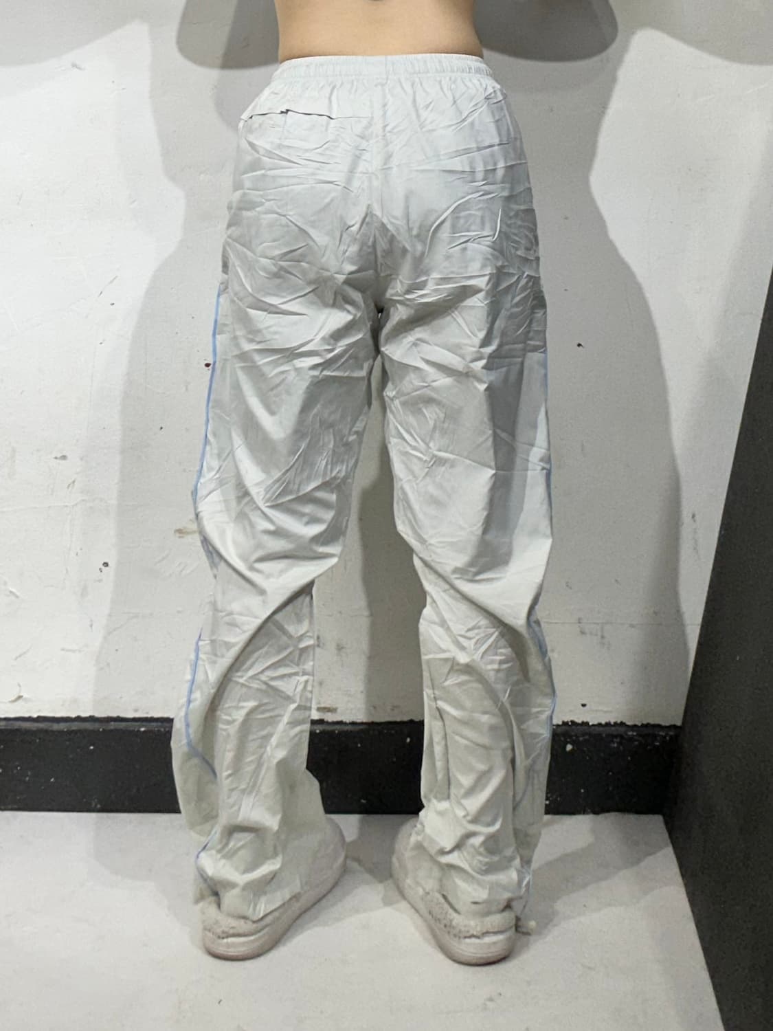 나이키 스카이 블루 사이드 라인 포인트 와이드 트랙 팬츠 추리닝 바지 M 상품이미지3