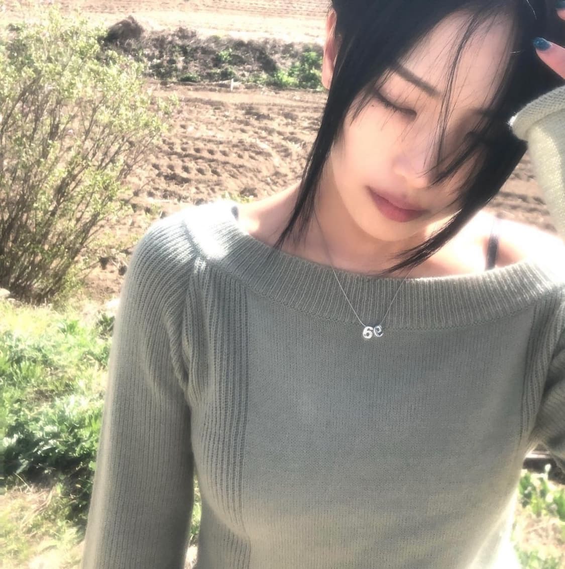 애즈온 매디 아일렛 니트 블랙 상품이미지4