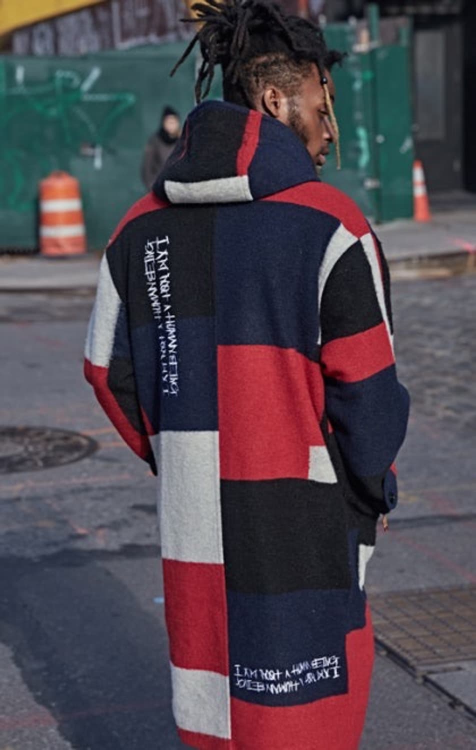 (XL) 아임낫어휴먼비잉 멀티컬러 떡볶이 코트 상품이미지3