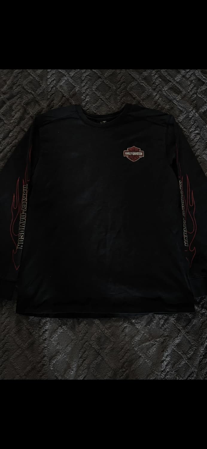 할리 데이비슨 플레임 그래픽 롱슬리브 상품이미지2