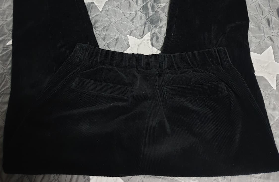 헤지스 핀턱 스트레이트핏 코듀로이 팬츠 블랙 (34) 상품이미지4