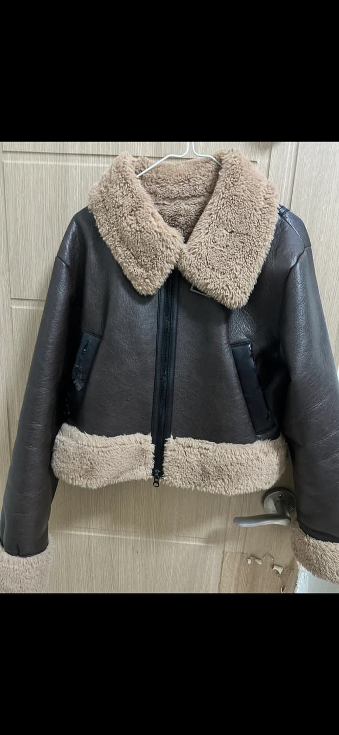 주머니 까짐O) 보헤미안서울 무스탕 브라운 상품이미지2