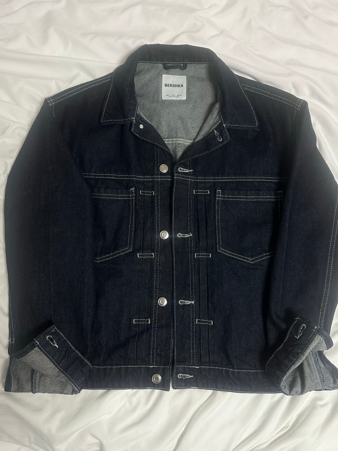 [S] BERSHKA NAVY 데님 자켓 상품이미지4