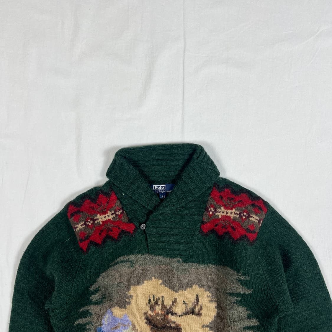 90‘s 폴로랄프로렌 키즈 스포츠맨 숄카라 니트 스웨터 상품이미지2