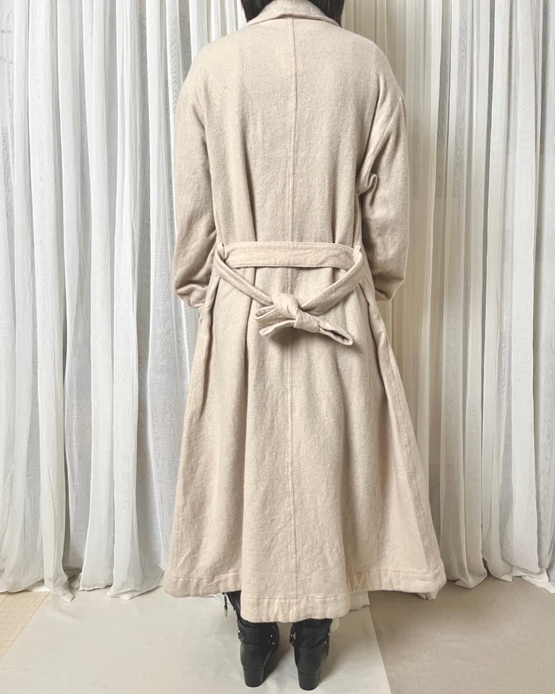 Tao comme des garcons 축융 울 셔링 롱코트 꼼데가르송 상품이미지10