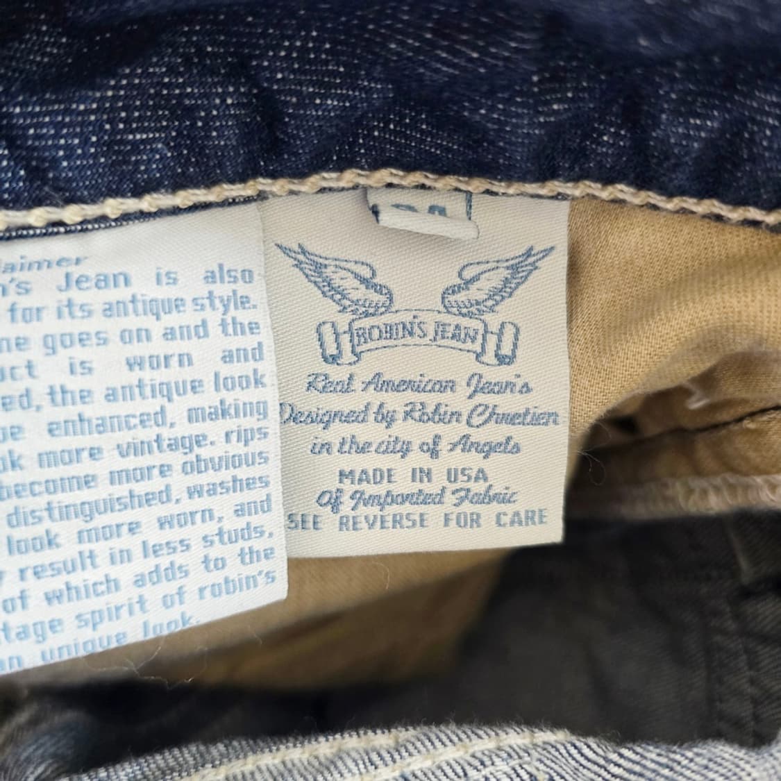 로빈스진 청바지 미국판 슬림 데님팬츠 사이즈33 R5340 상품이미지5