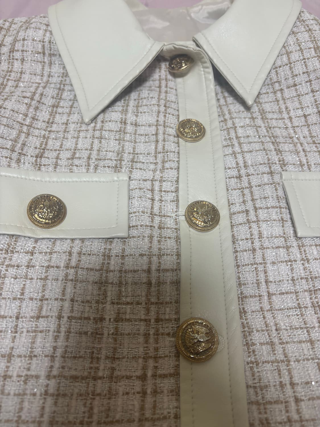 수입의류 트위드레더탑+롱샤스커트 세트<S추천> 상품이미지5