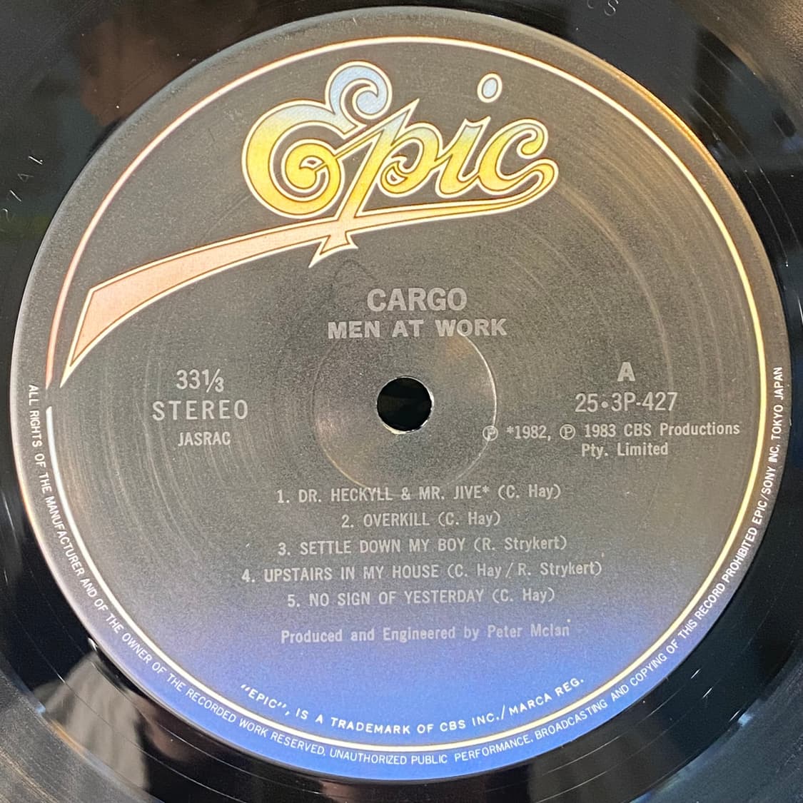 (중고LP-팝록) Men At Work -Cargo 상품이미지4