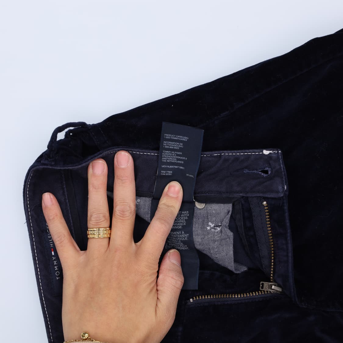 [2] 타미힐피거 여성 벨벳 바지 지퍼팬츠 1204HR2 상품이미지6