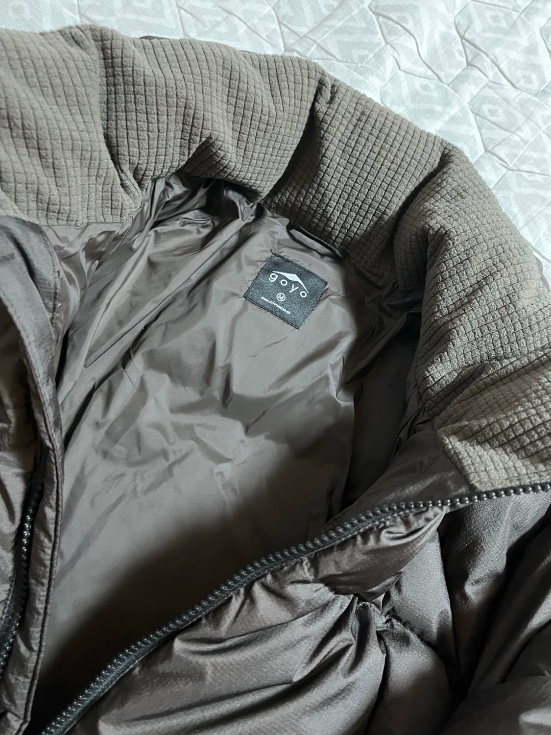 고요웨어 스너글 구스 다운 자켓 M 에스프레소 상품이미지2