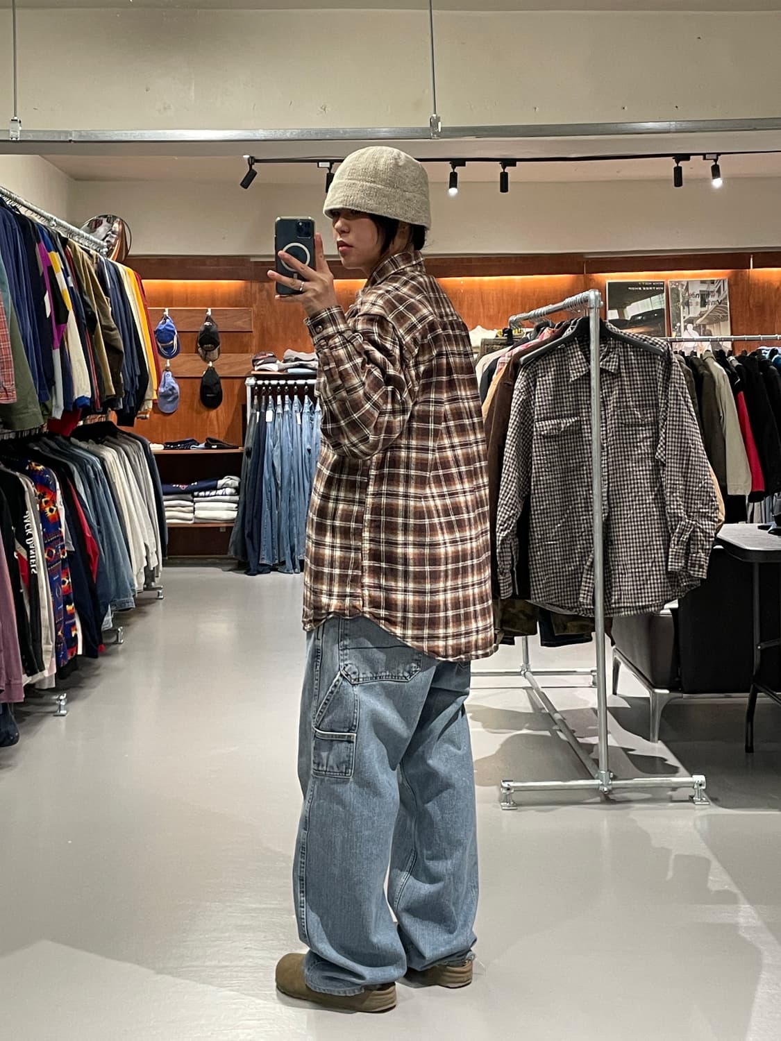 빈티지 플란넬 헤비 코튼 셔츠   상품이미지5