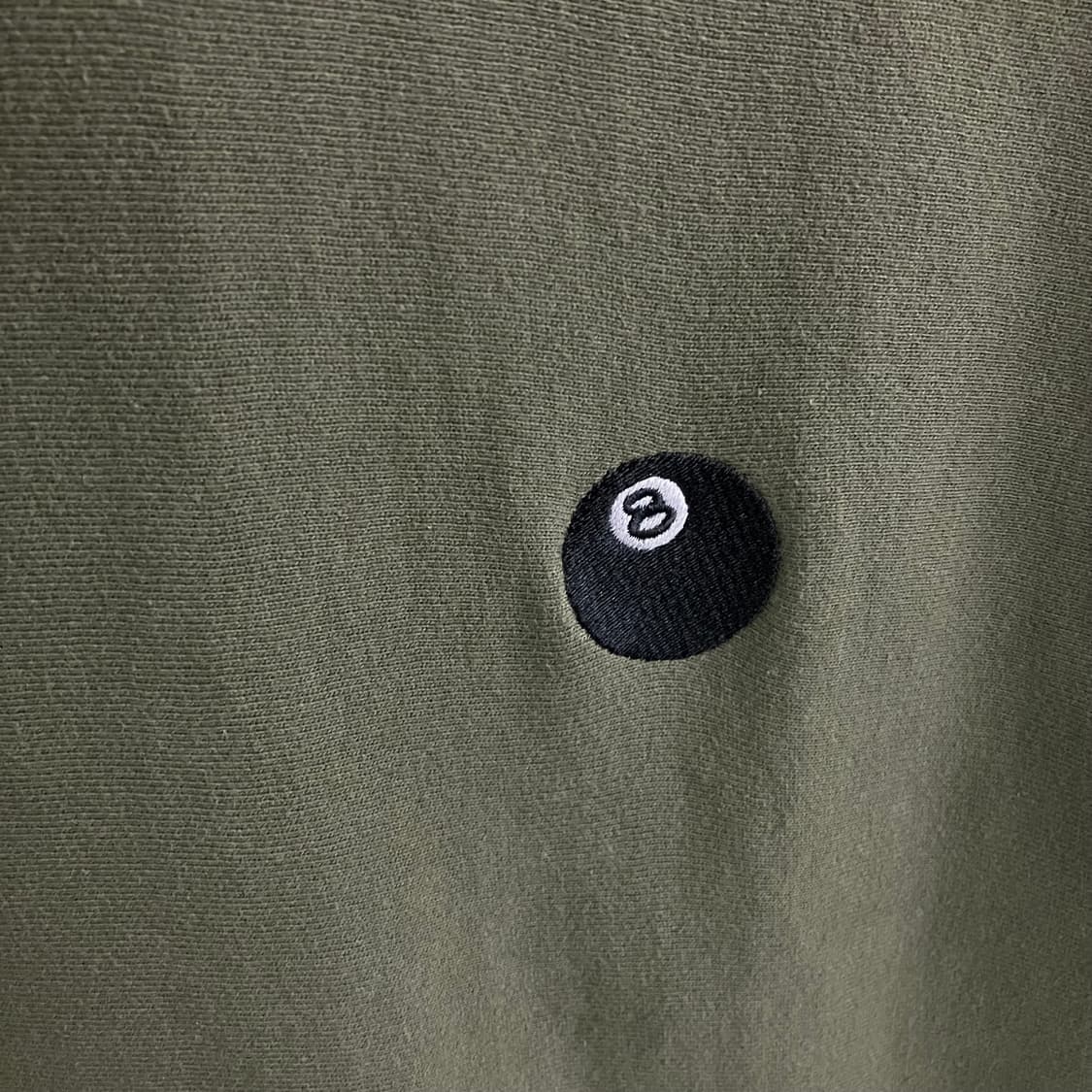 스투시 카키 8볼 후드티 M 상품이미지4