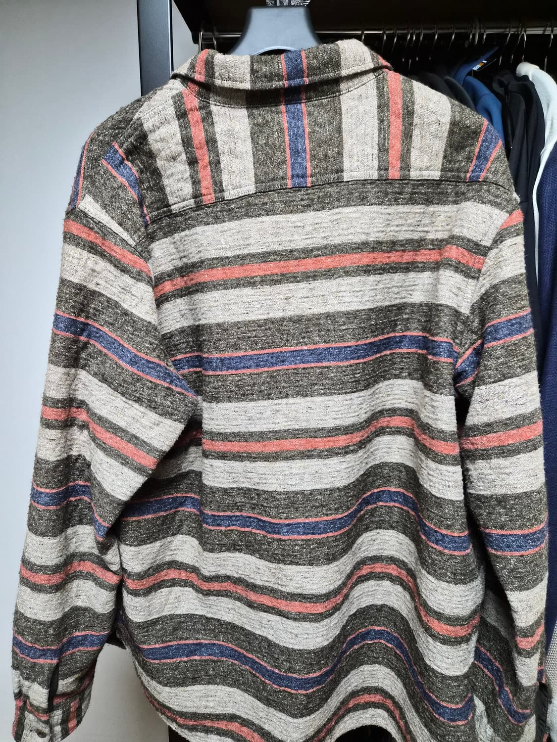 Rrl 스트라이프 더블클로스 워크셔츠 XL 판매 상품이미지4