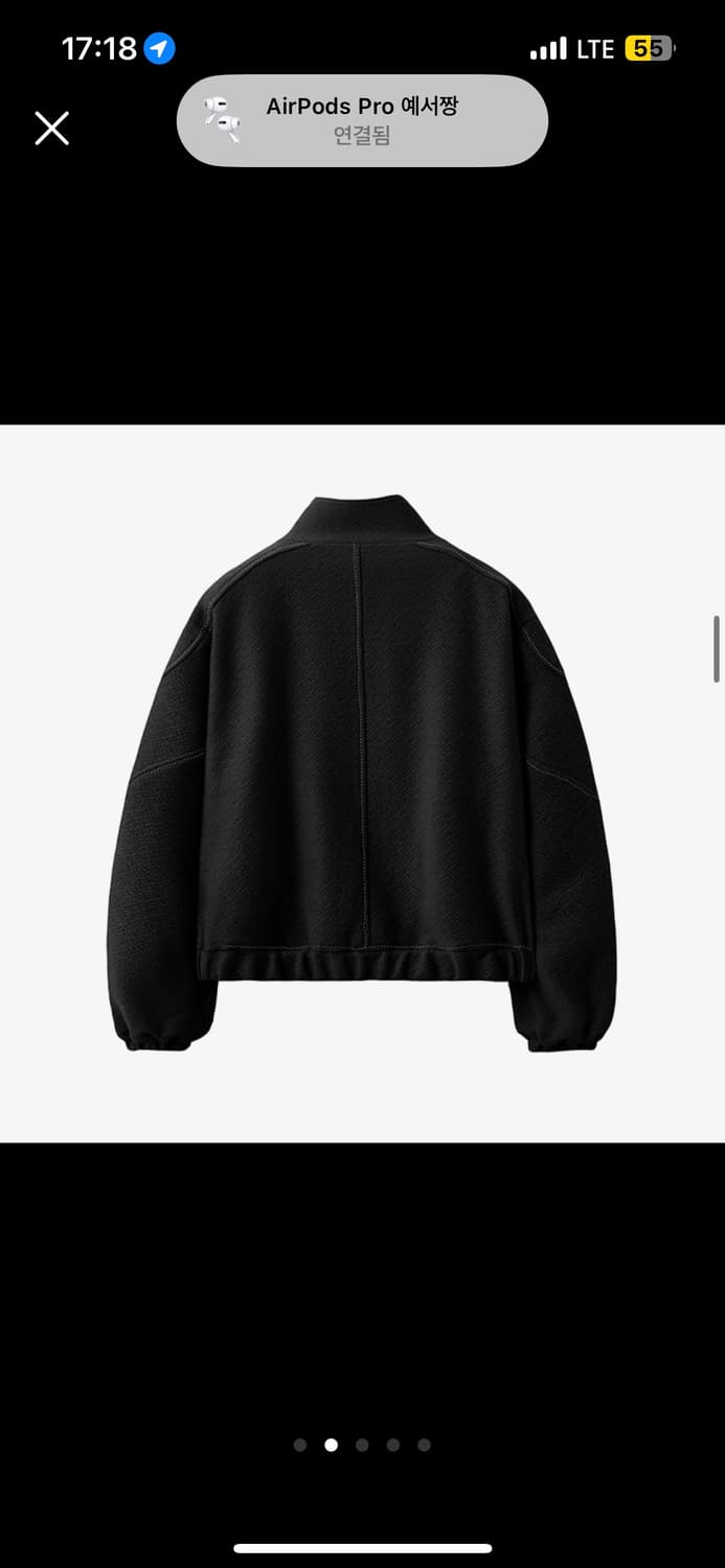 인사일런스 우먼 텍스쳐드 울 블루종 BLACK 상품이미지2