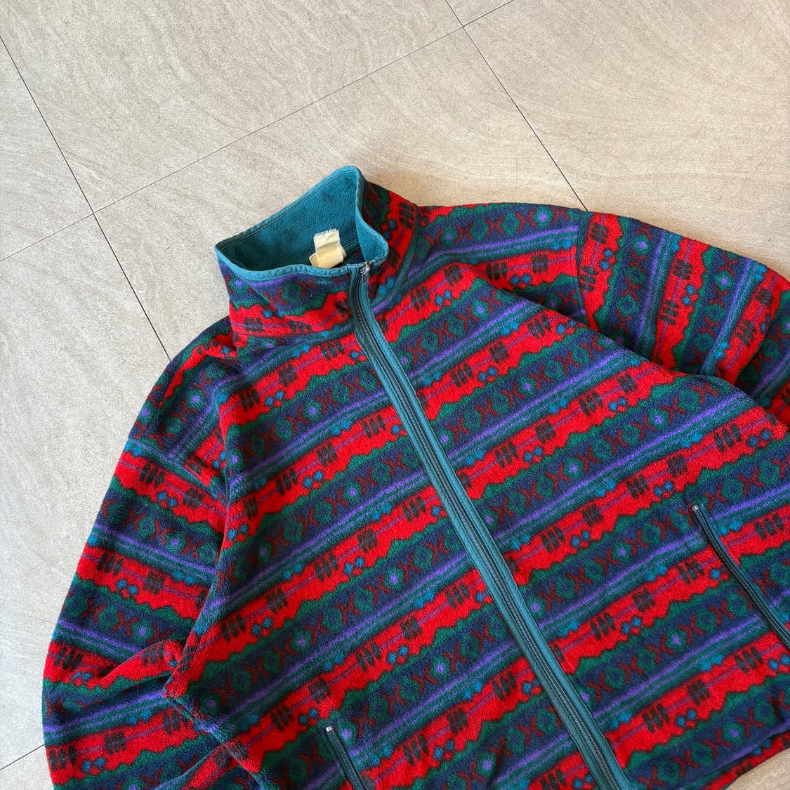 90s L.L.bean 90년대 생산 엘엘빈 아즈텍 플리스 신칠라 상품이미지2