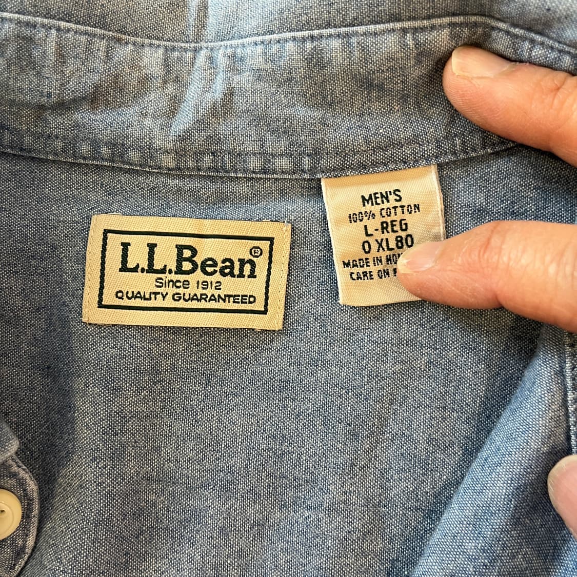 LL.Bean 샴브레이 반팔셔츠 상품이미지4
