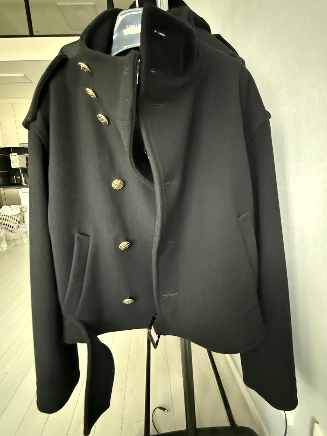 생로랑 울 펠트 밀리터리 자켓 46사이즈 국내매장택 상품이미지7