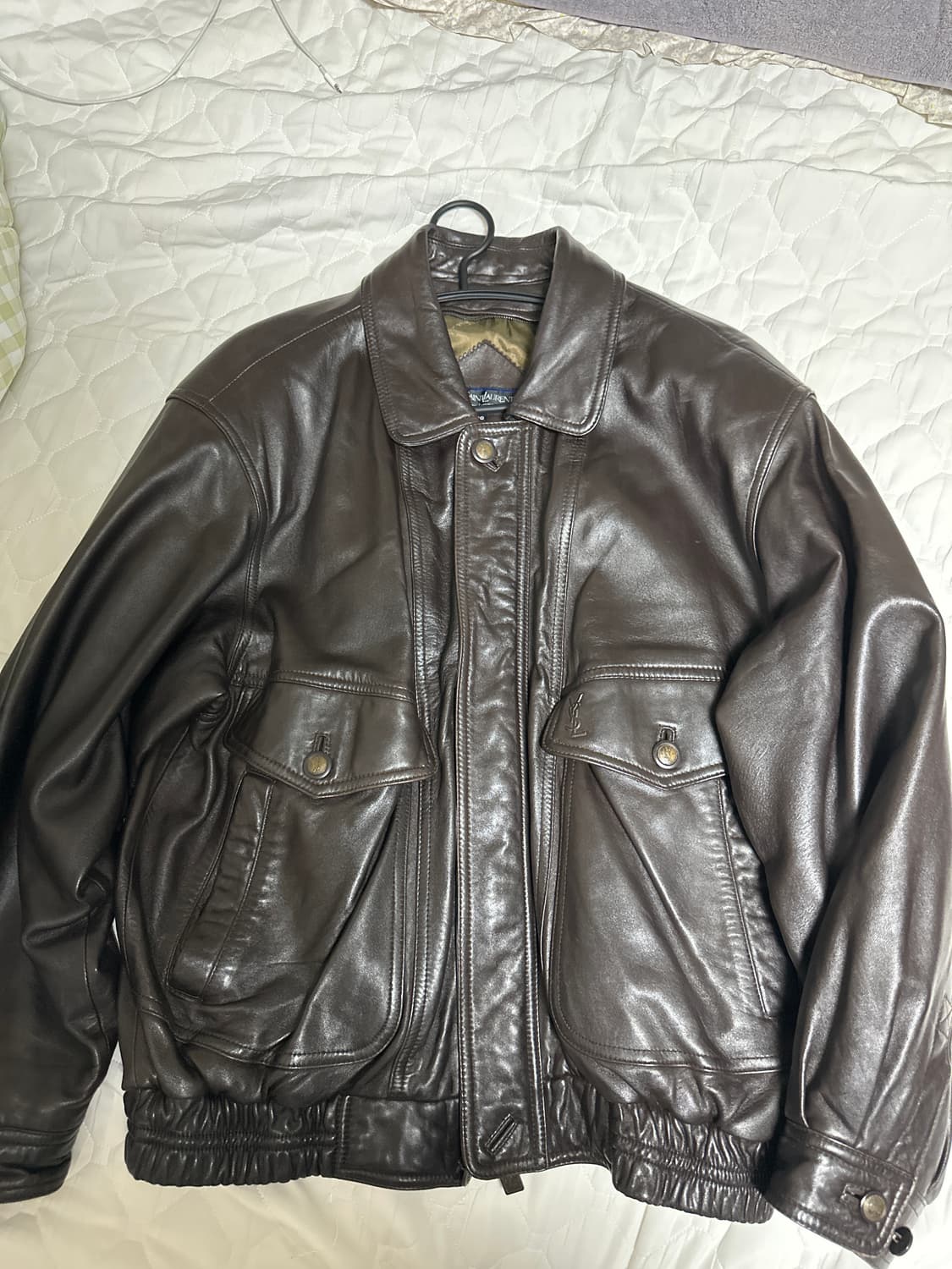 90s 입생로랑 빈티지 가죽 자켓 상품이미지1