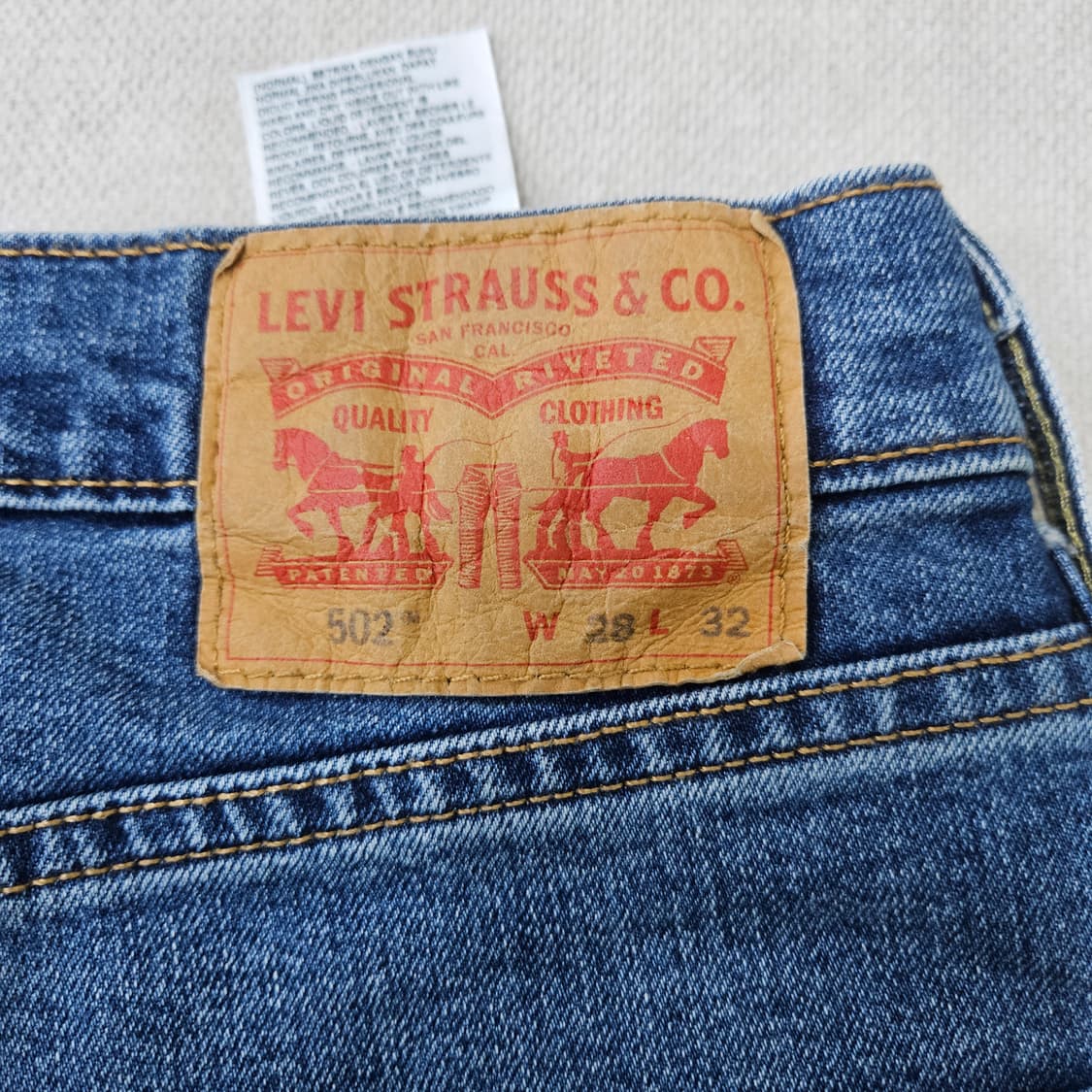 W28L32 리바이스 502 데님 팬츠 0408Y 상품이미지8