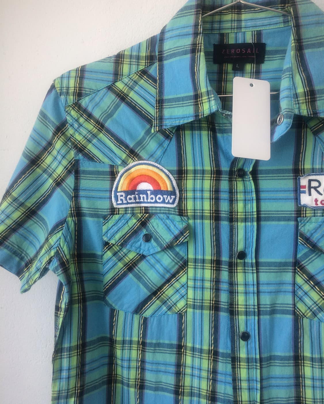 Patch point check pattern shirt 상품이미지4
